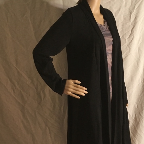 NIB Rags & Couture Black Knee-Length Cardigan - Picture 3 of 3